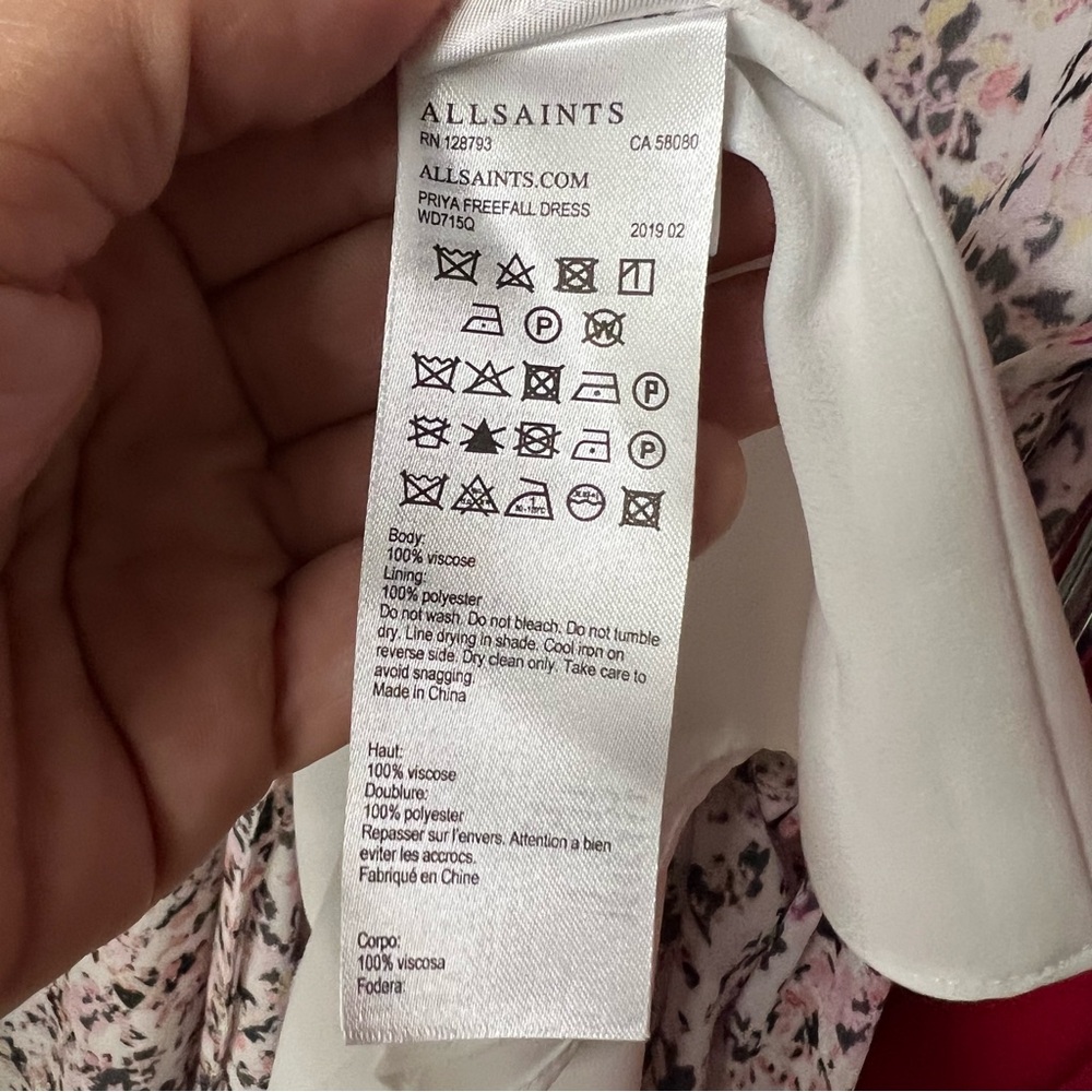ALLSAINTS Priya Freefall Wrap Mini Dress, XS - Picture 11 of 14